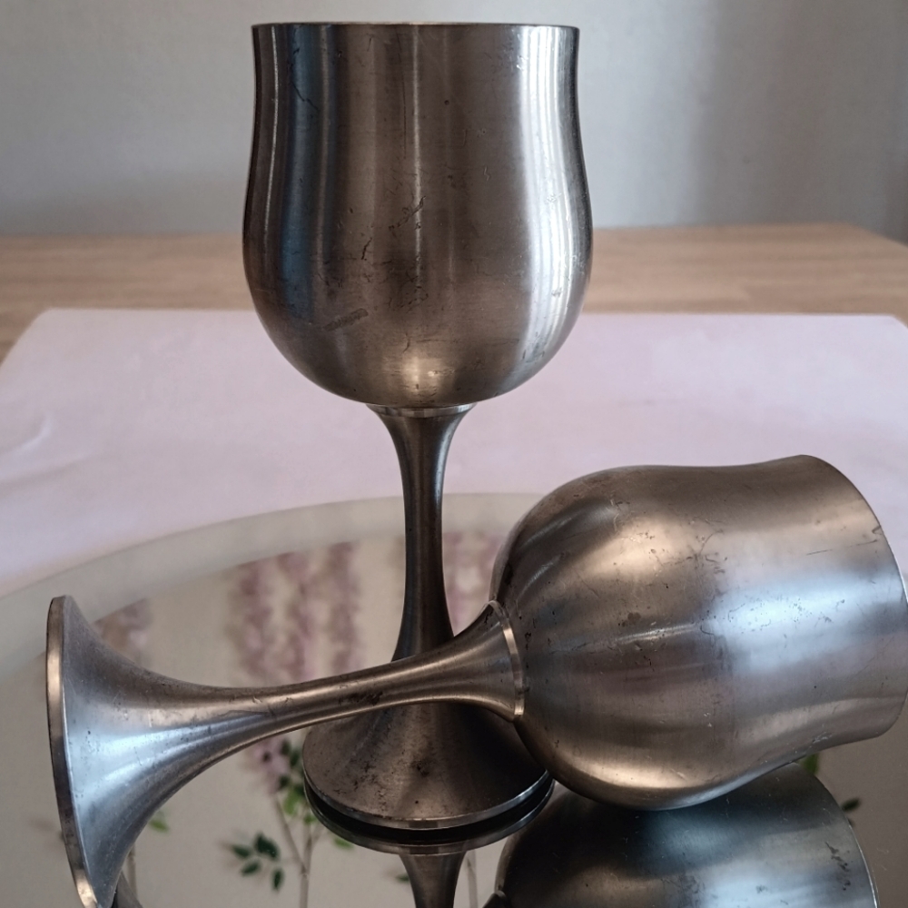 Royal Selango Fine Pewter Set of 2 Wine Goblets